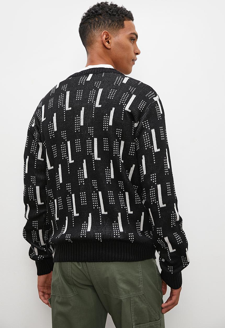 Superbalist - Slim fit pattern knit cardigan - black/cream
