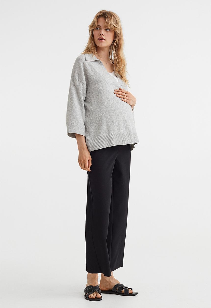H&M - Mama ankle-length cigarette trousers - black