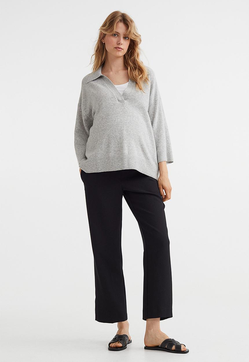 H&M - Mama ankle-length cigarette trousers - black