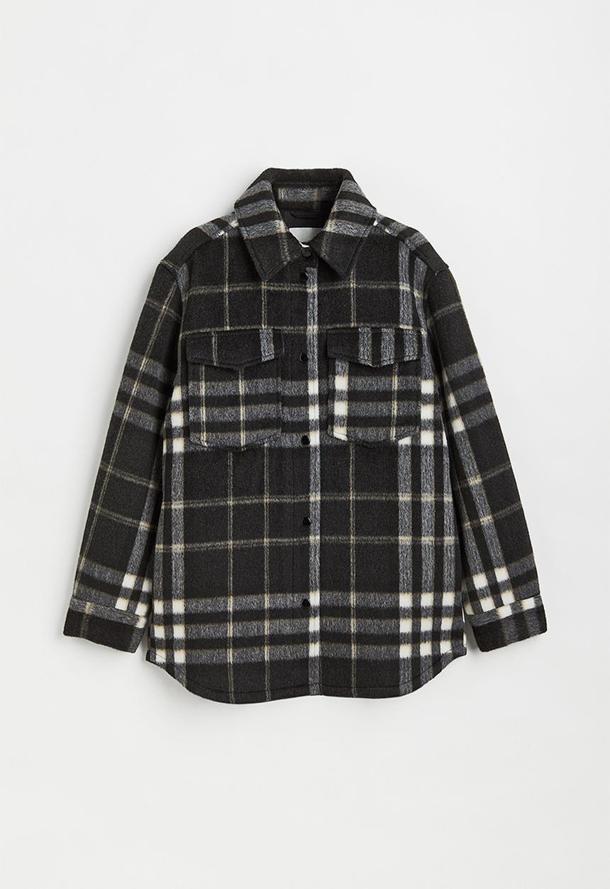 H&M - Shacket - black & white checked