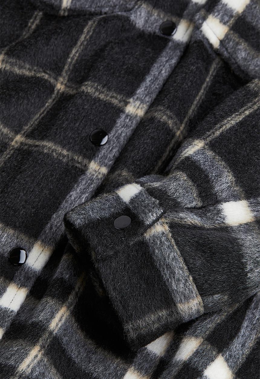 H&M - Shacket - black & white checked