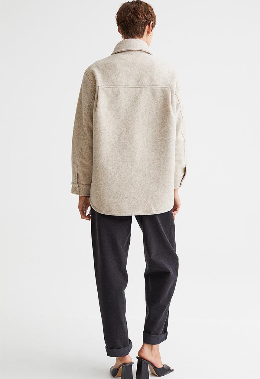 H&M - Shacket - light beige marl