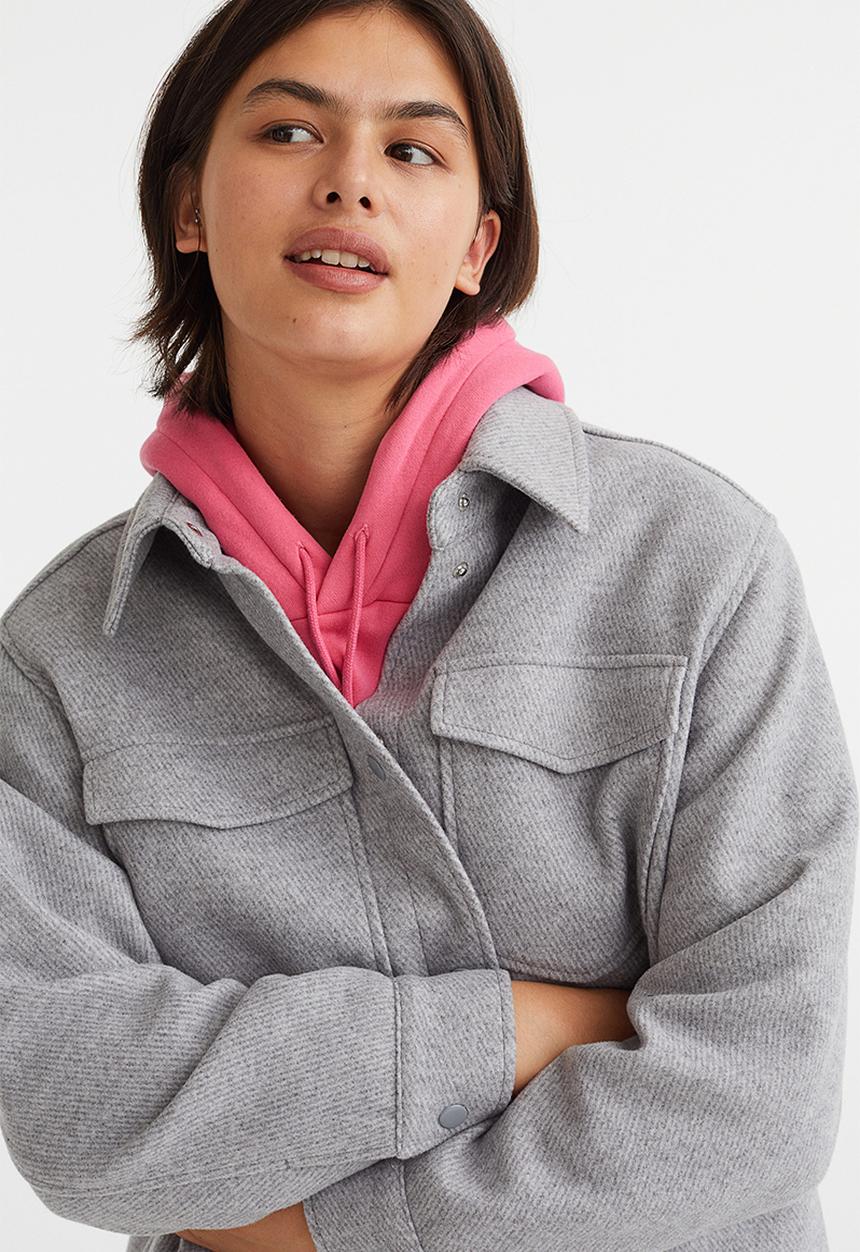 H&M - Shacket - light grey marl