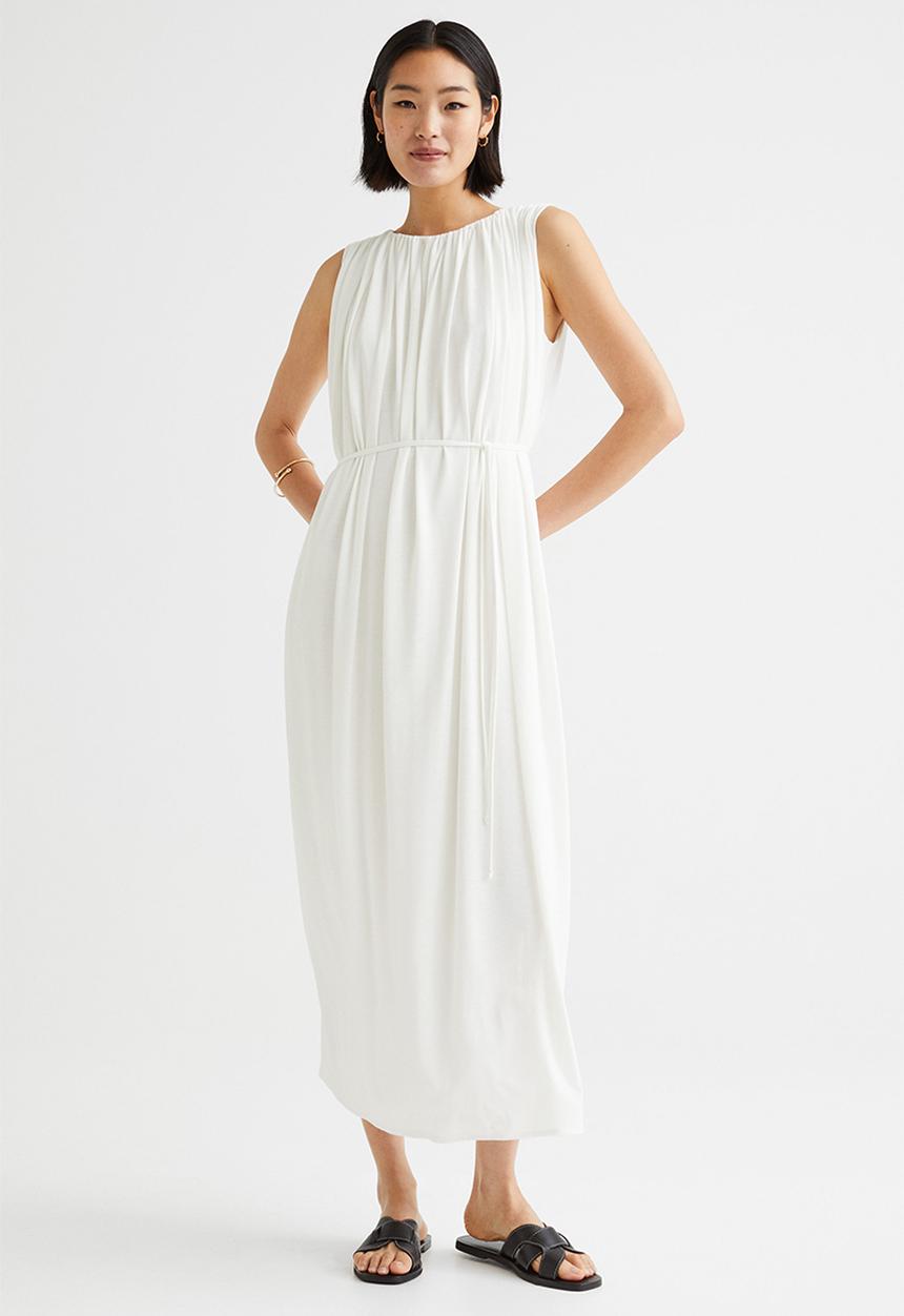 H&M - Calf-length dress - white