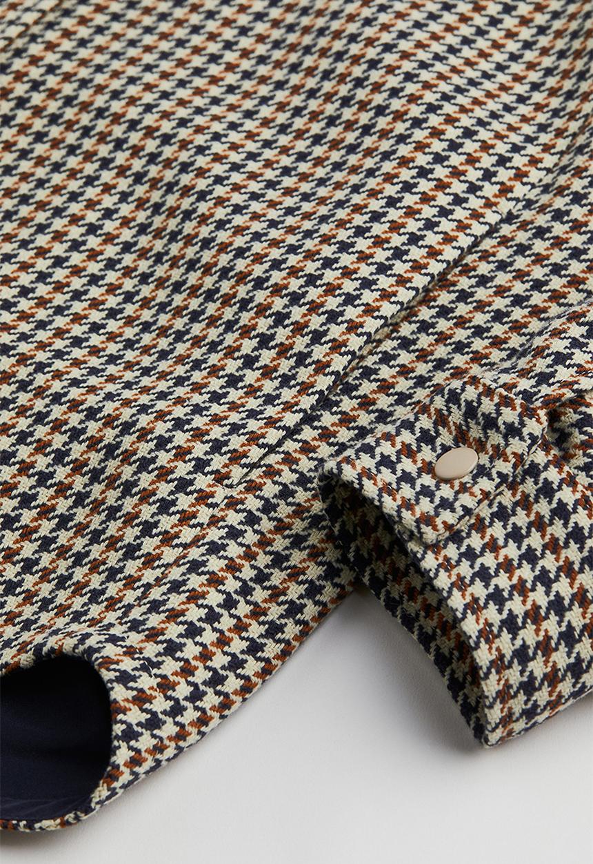 H&M - Shacket - light beige/dogtooth patterned