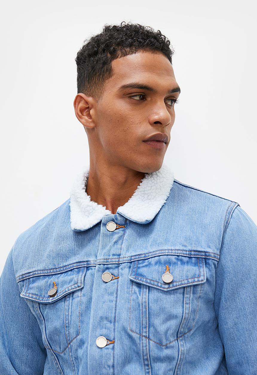 Superbalist - Tibet lined denim trucker - light blue