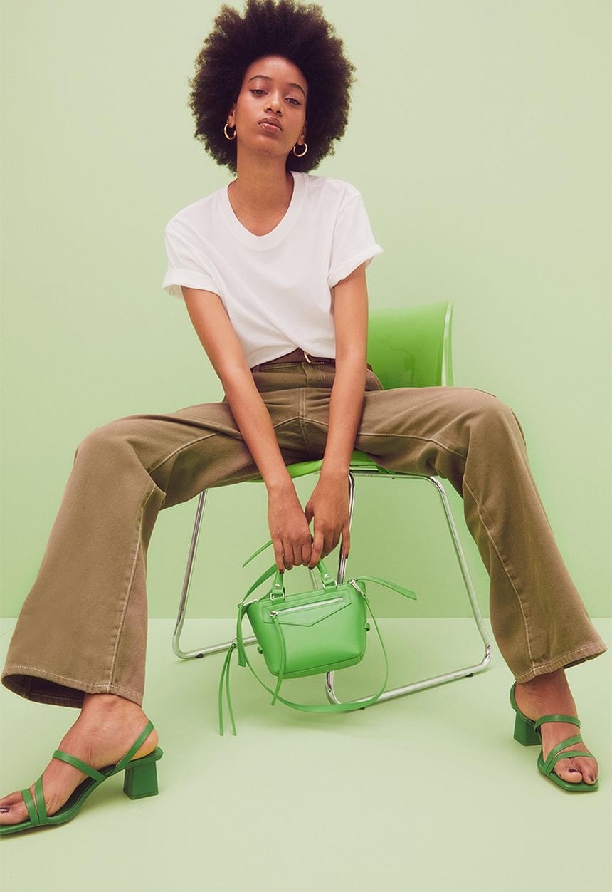 H&M - Wide cargo trousers - khaki green