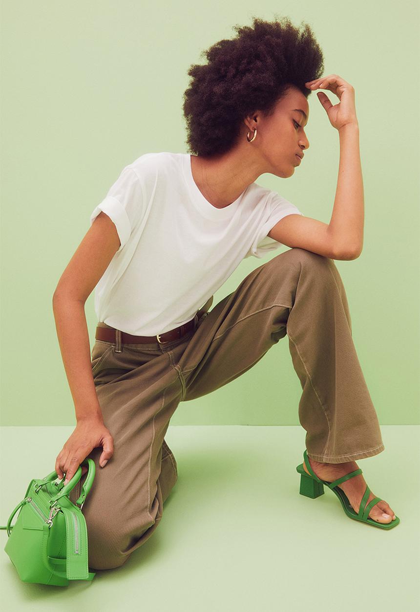 H&M - Wide cargo trousers - khaki green