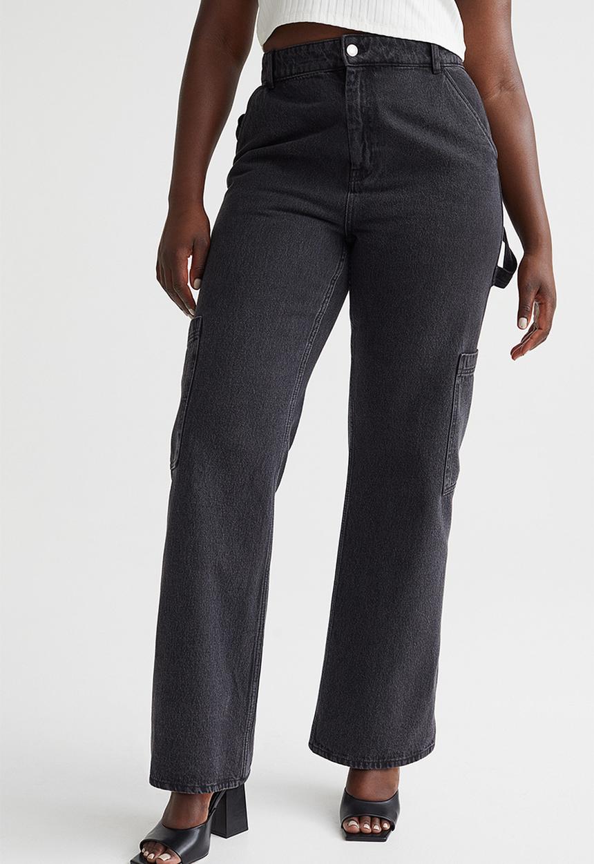H&M - Wide cargo trousers - dark grey