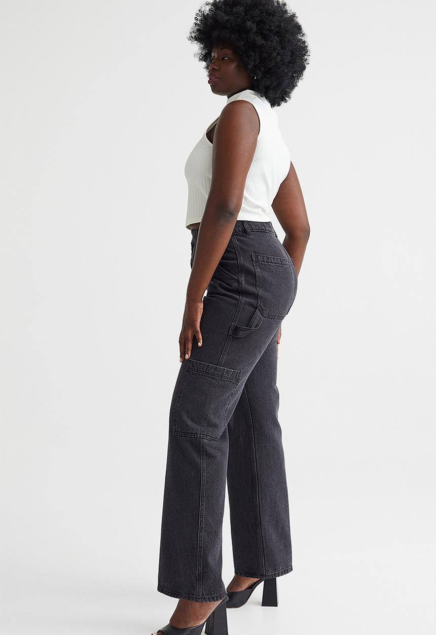 H&M - Wide cargo trousers - dark grey