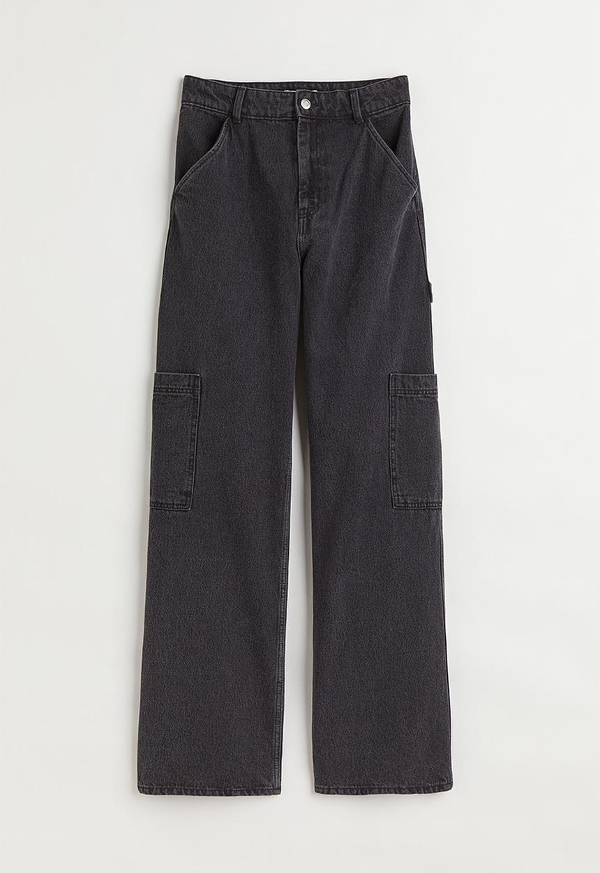 H&M - Wide cargo trousers - dark grey