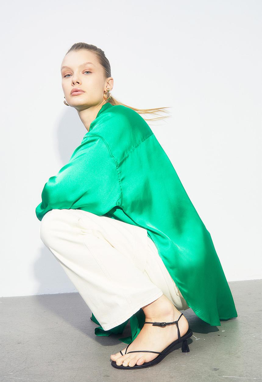 H&M - Wide cargo trousers - natural white