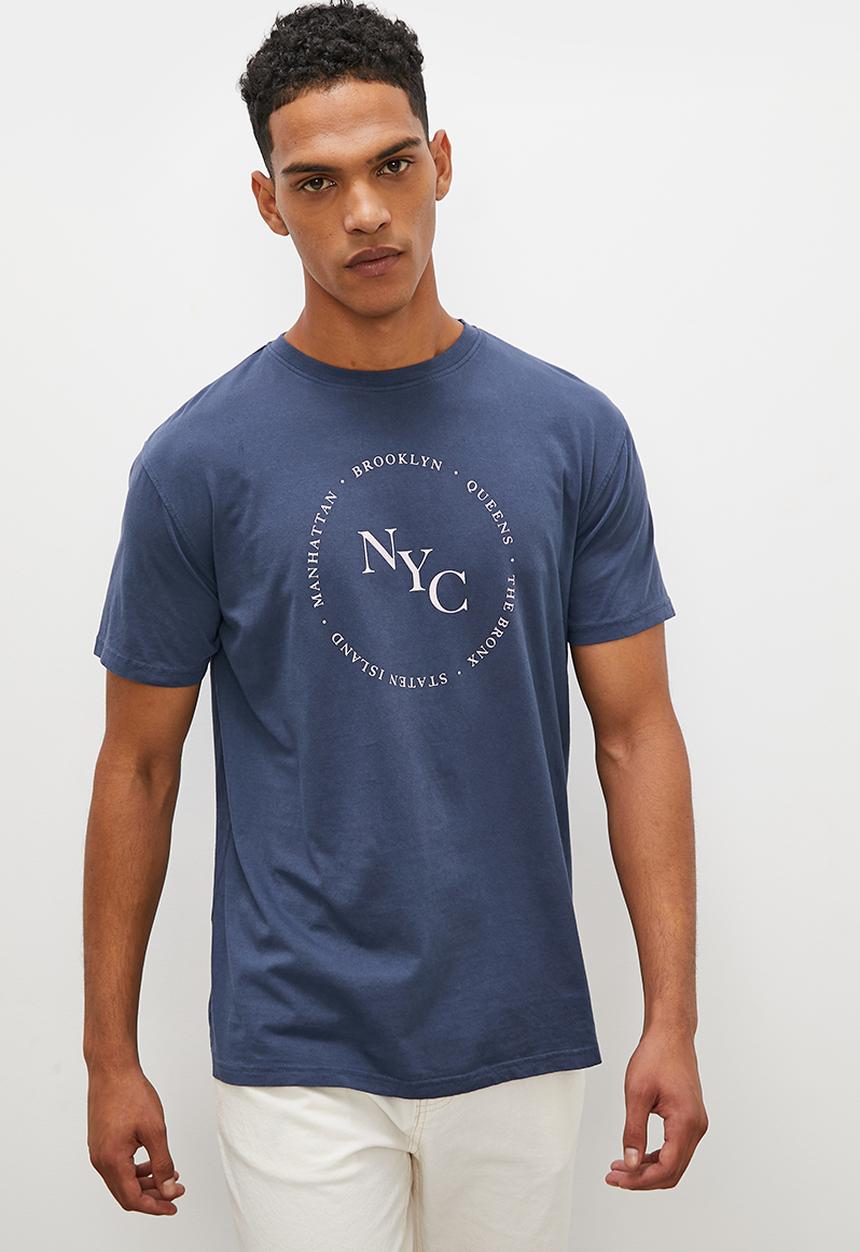 Superbalist - Nate dyed graphic tee - navy