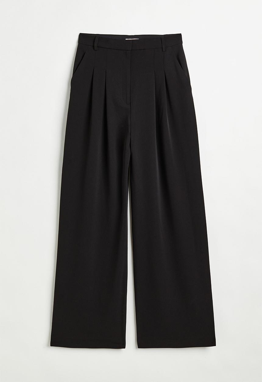 H&M - Wide trousers - black 