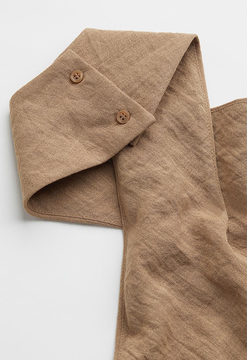 H&M - Halterneck cropped top - dark beige