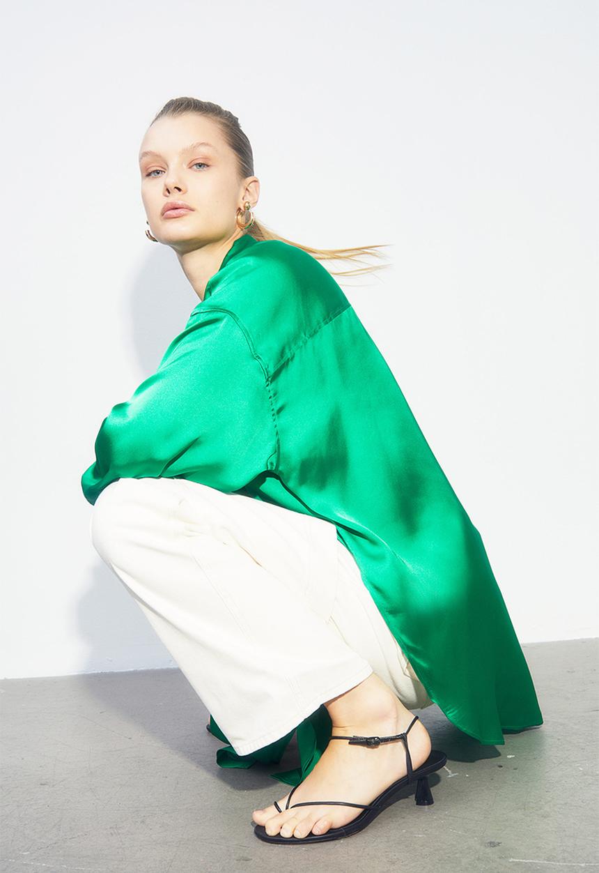 H&M - Oversized blouse - green
