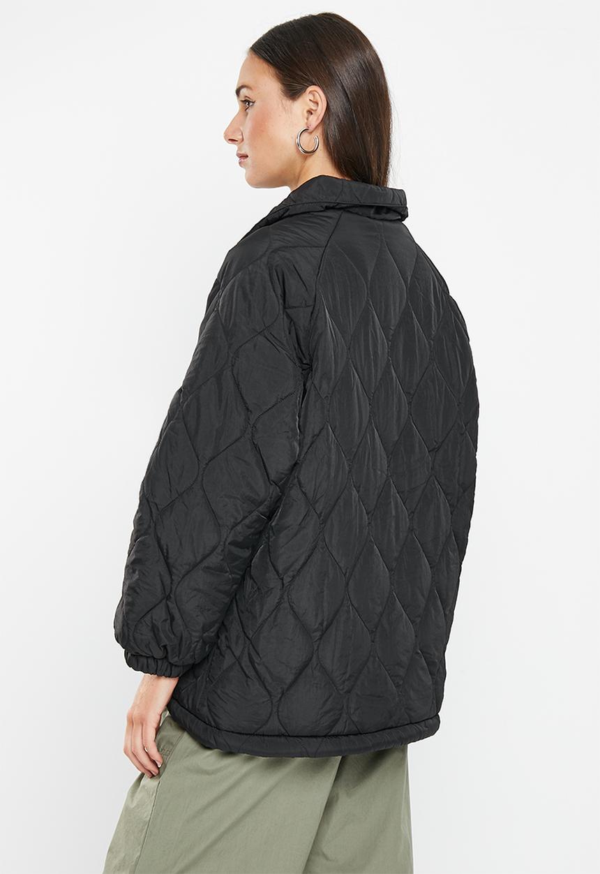 dailyfriday - Oversized quilted shacket - black