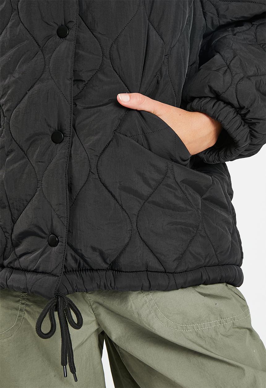 dailyfriday - Oversized quilted shacket - black
