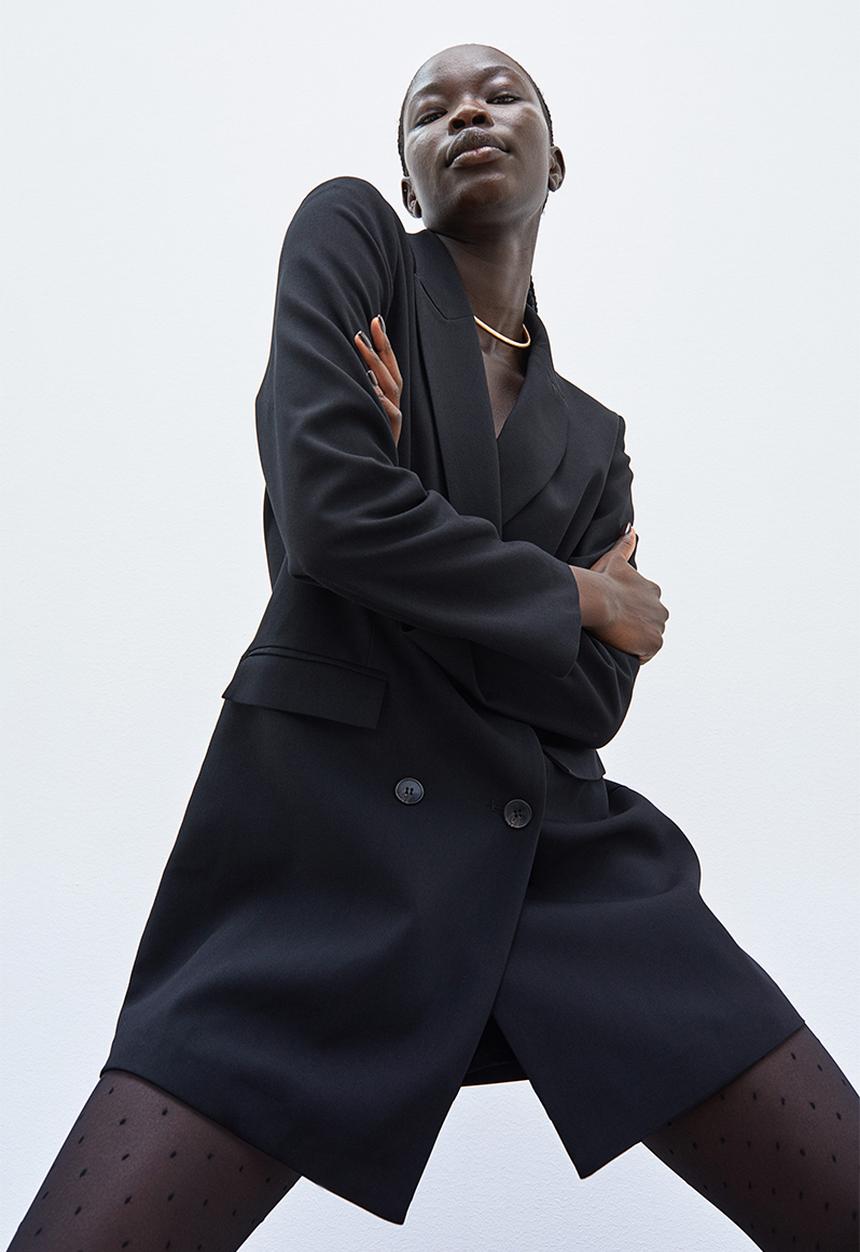 H&M - Double-breasted blazer dress - black