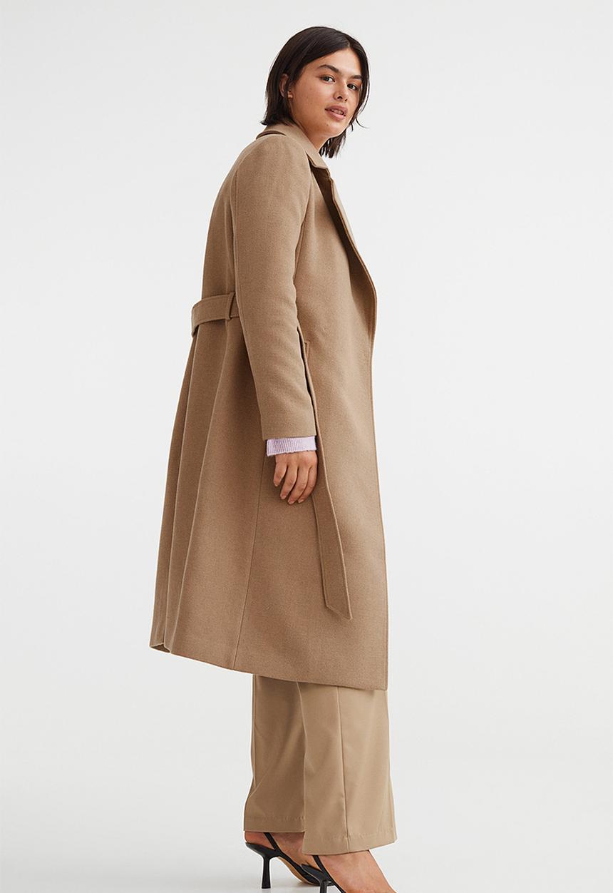 H&M - Tie-belt coat - beige