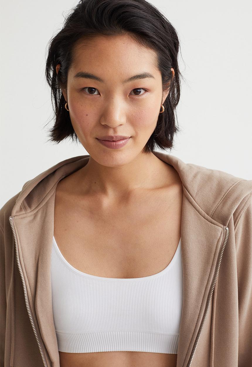 H&M - Zip-through hoodie - beige