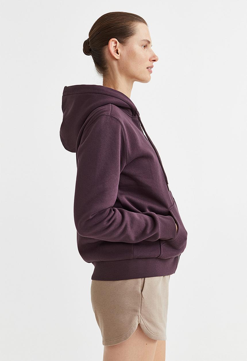 H&M - Zip-through hoodie - dark brown
