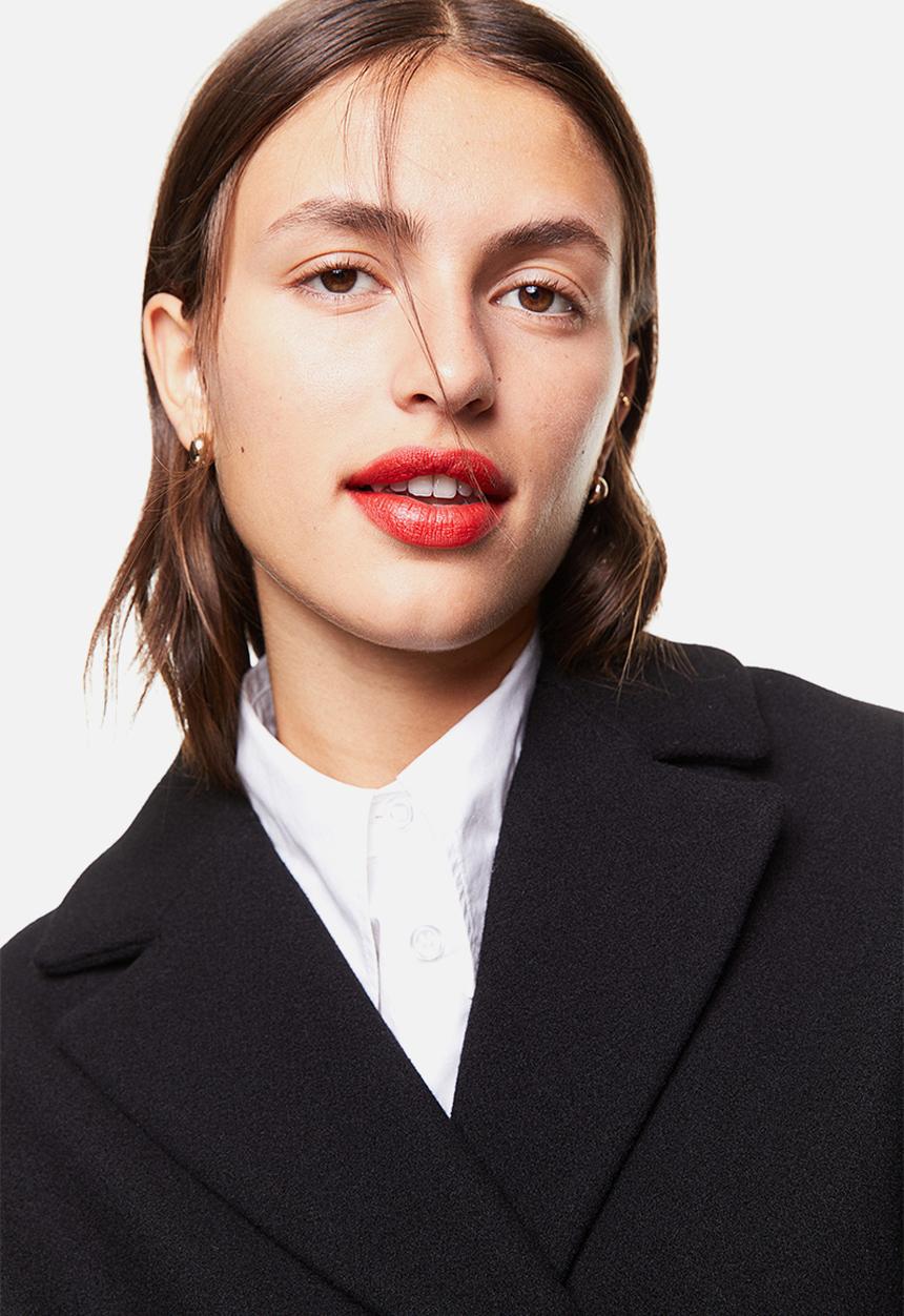H&M - Single-breasted coat - black