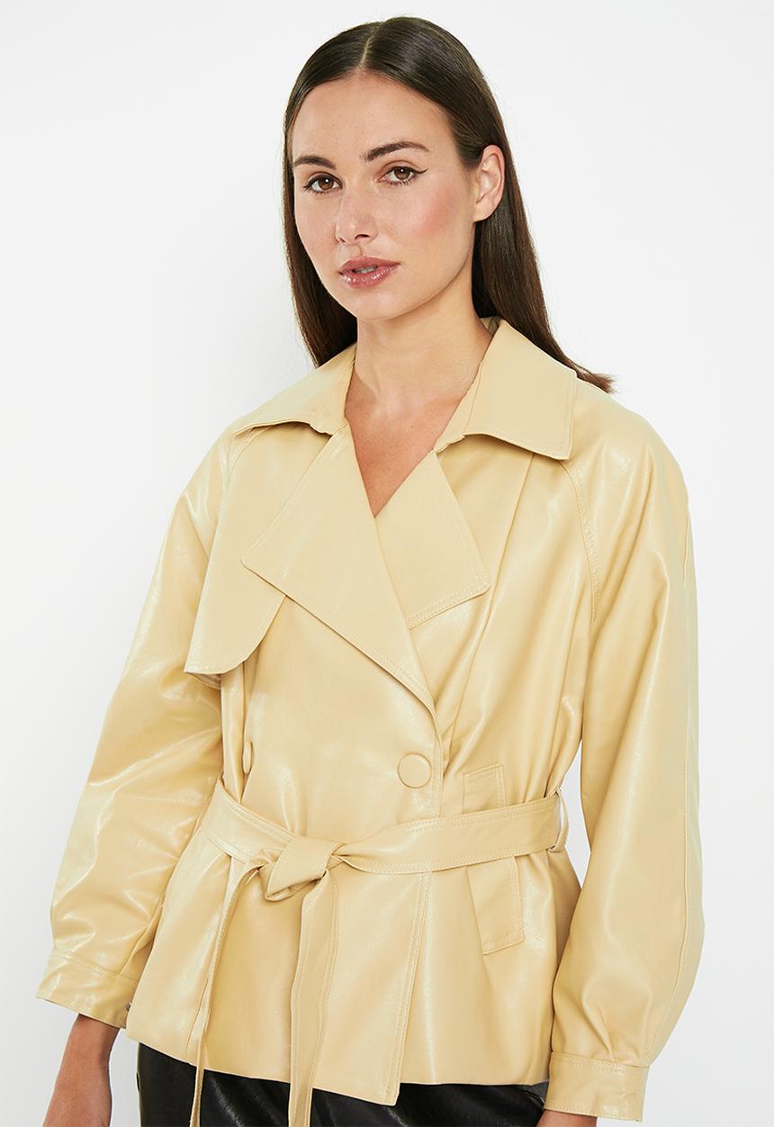 dailyfriday - Pu trench coat - tan