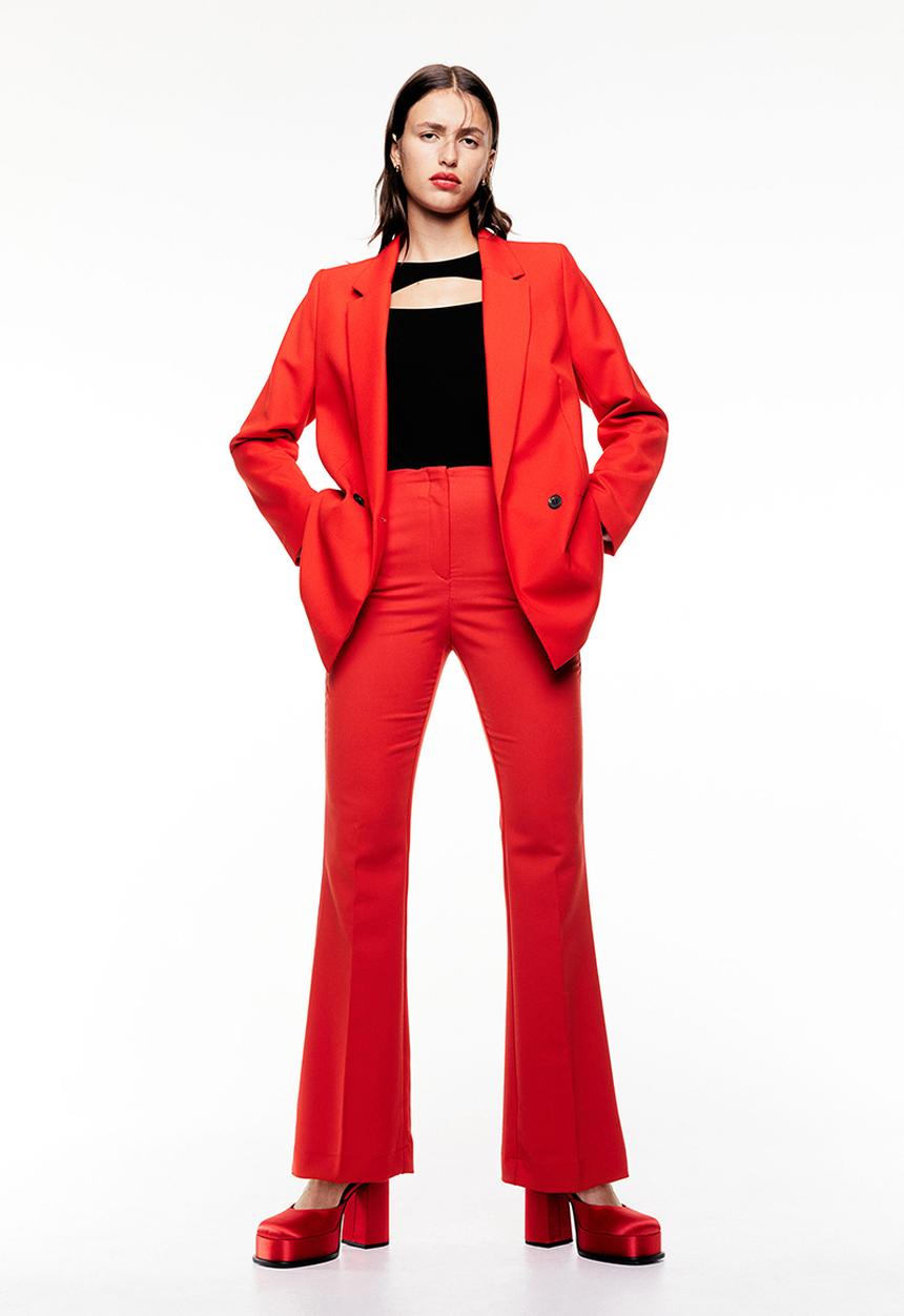 H&M - Double-breasted jacket - bright red