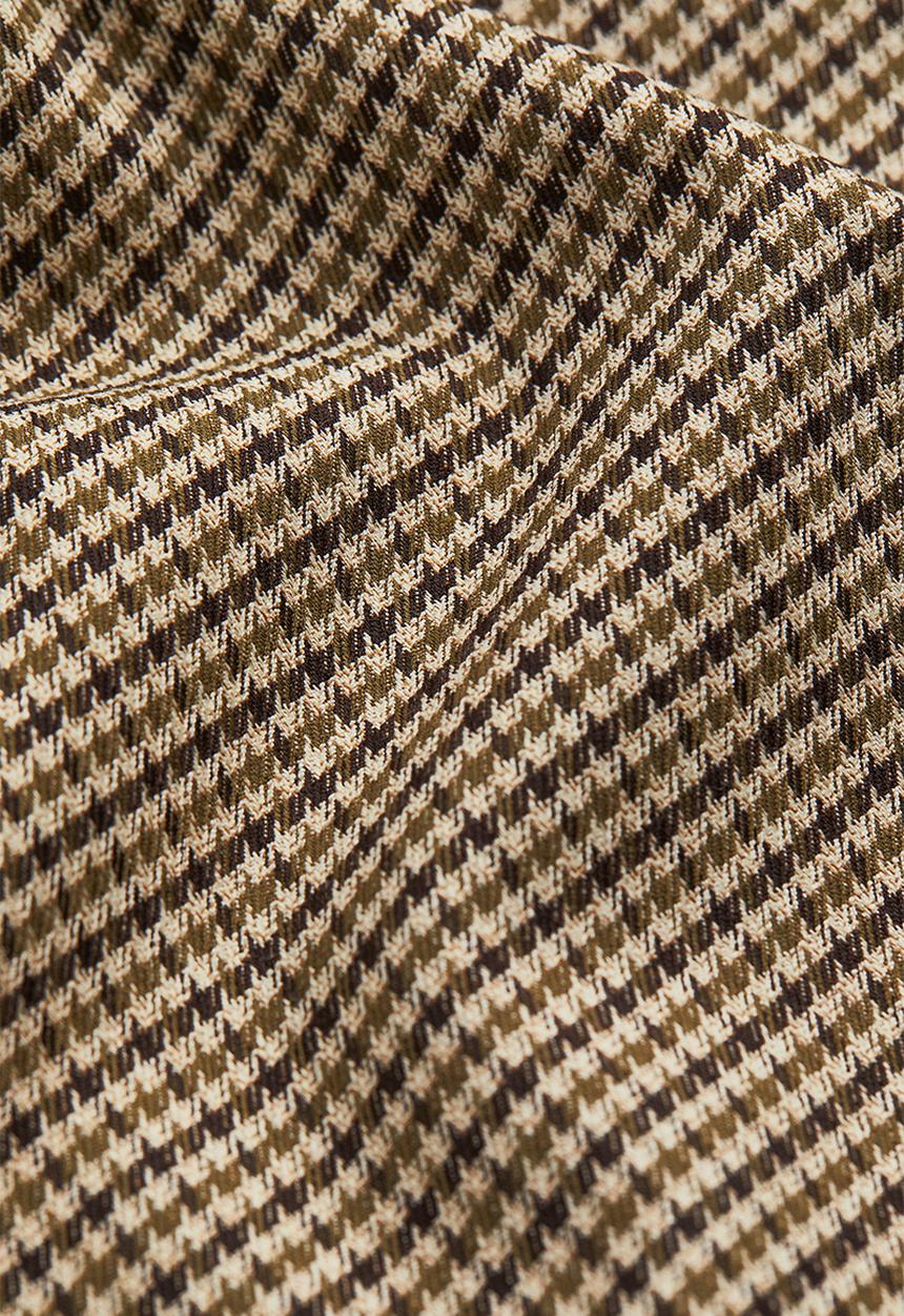 H&M - Mini skirt - light beige/dogtooth patterned