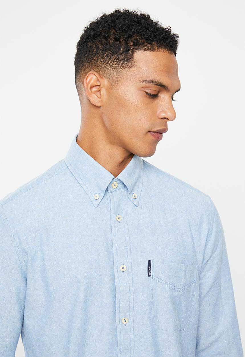 Ben Sherman - Cotton oxford shirt - pale blue