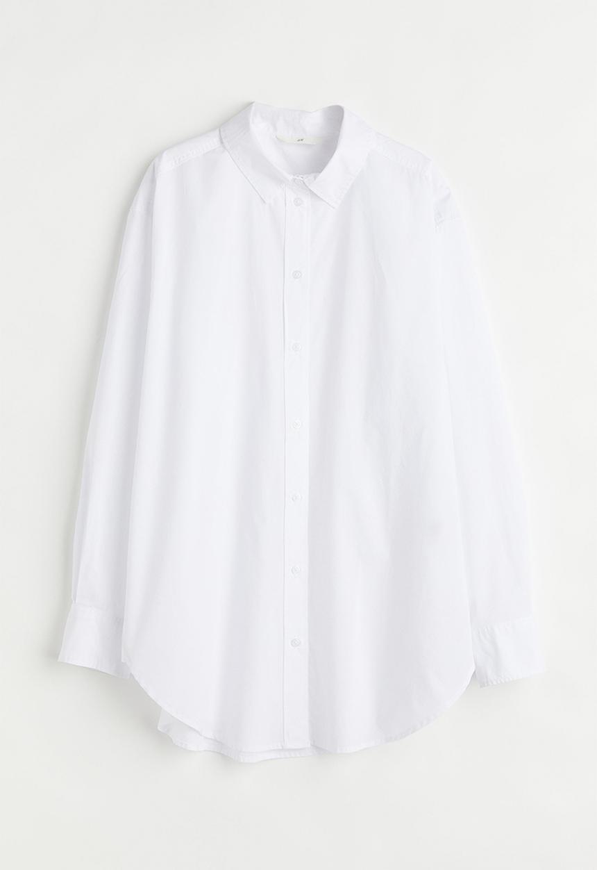H&M - Cotton poplin shirt - white