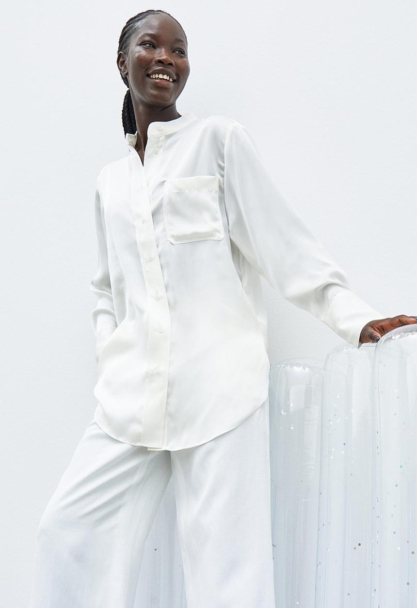 H&M - Oversized shirt - white