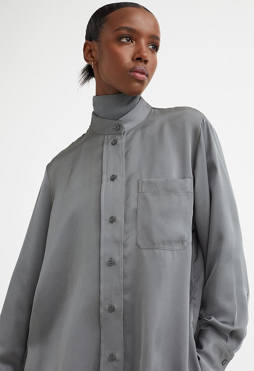H&M - Oversized shirt - grey green