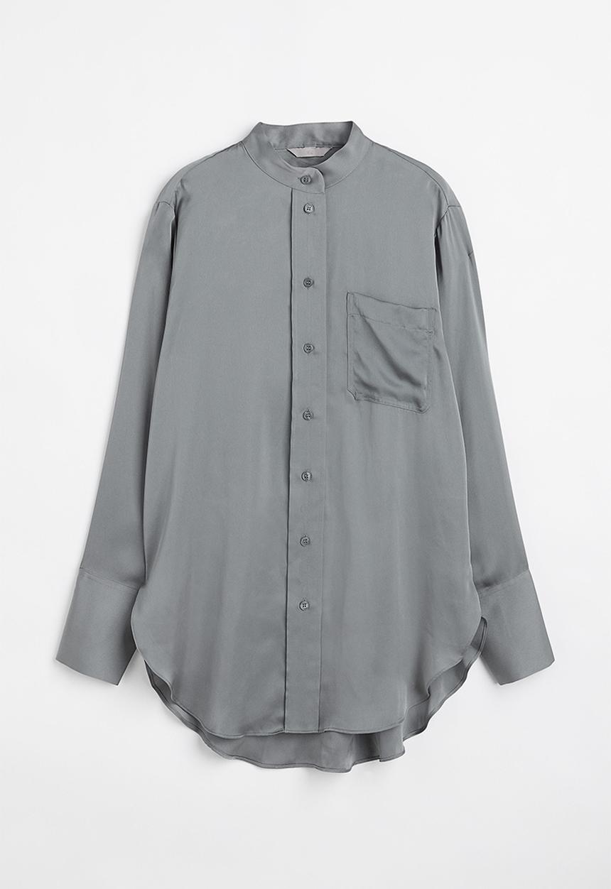 H&M - Oversized shirt - grey green