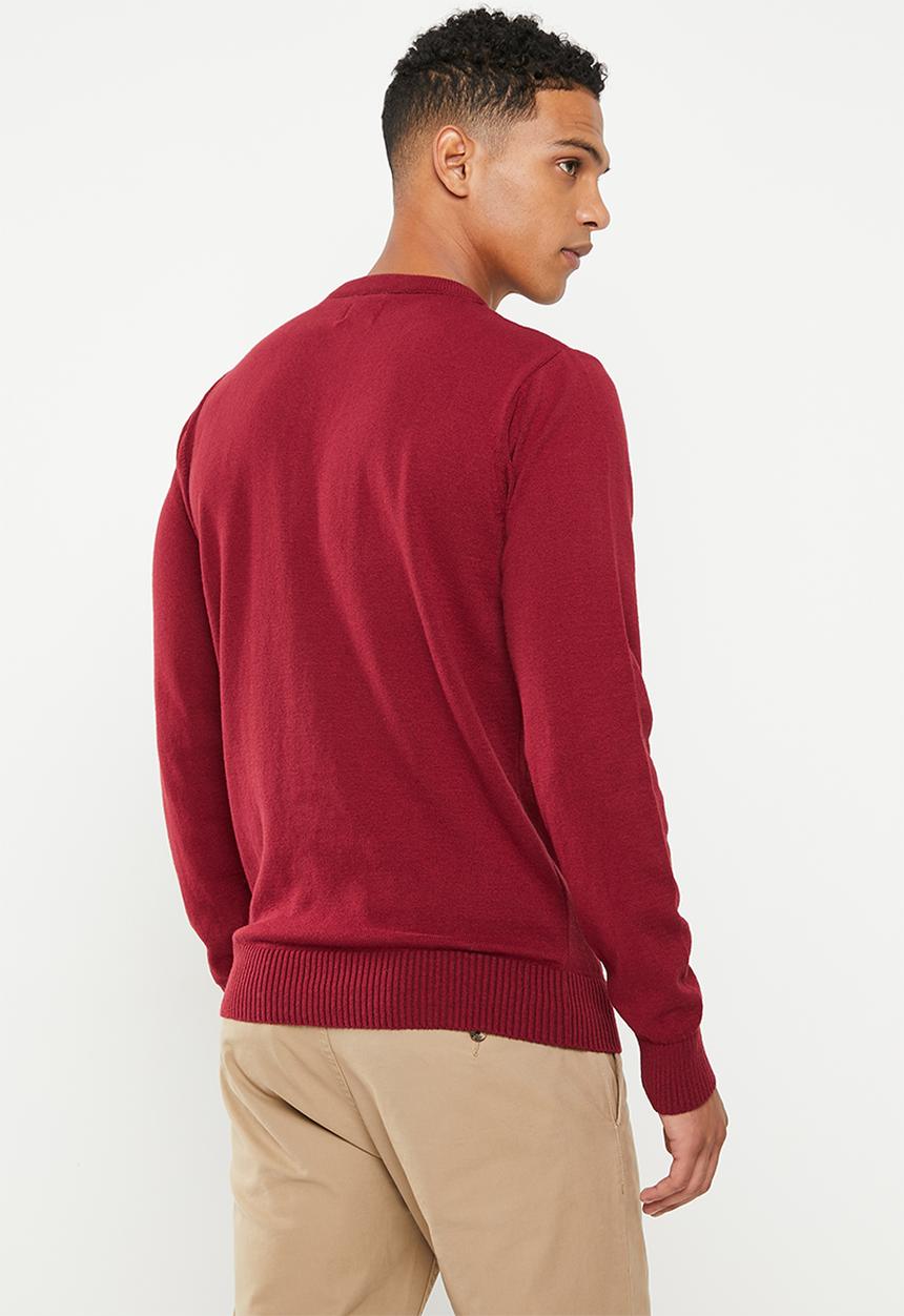 Ben Sherman - Crew neck knit - wine