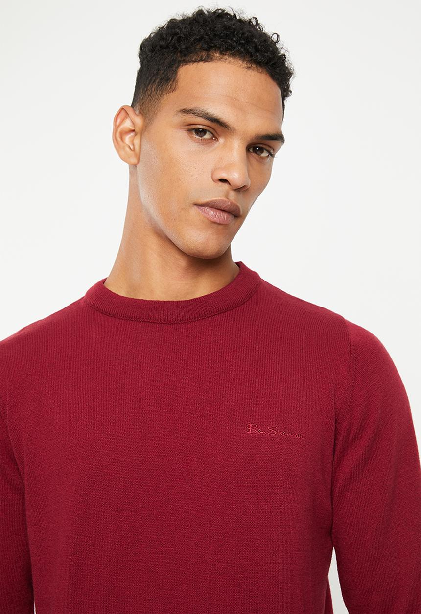 Ben Sherman - Crew neck knit - wine
