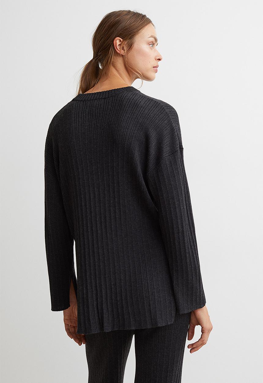 H&M - Ribbed jumper - dark grey