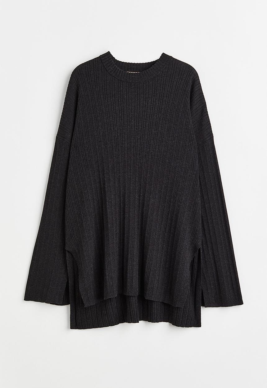 H&M - Ribbed jumper - dark grey
