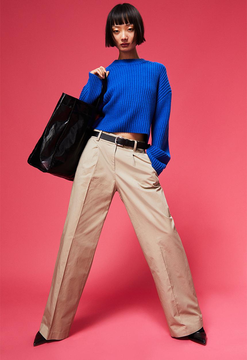 H&M - Cotton twill chinos - beige