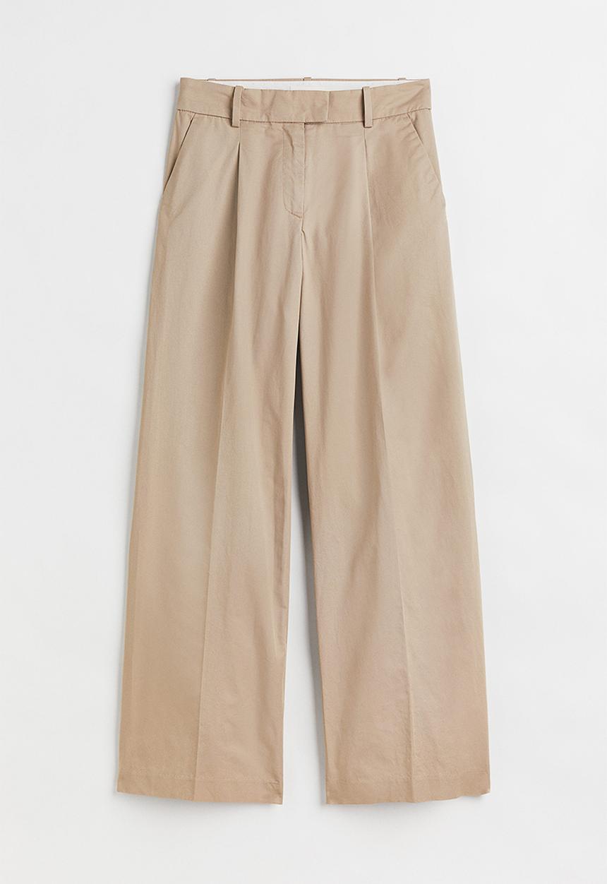 H&M - Cotton twill chinos - beige
