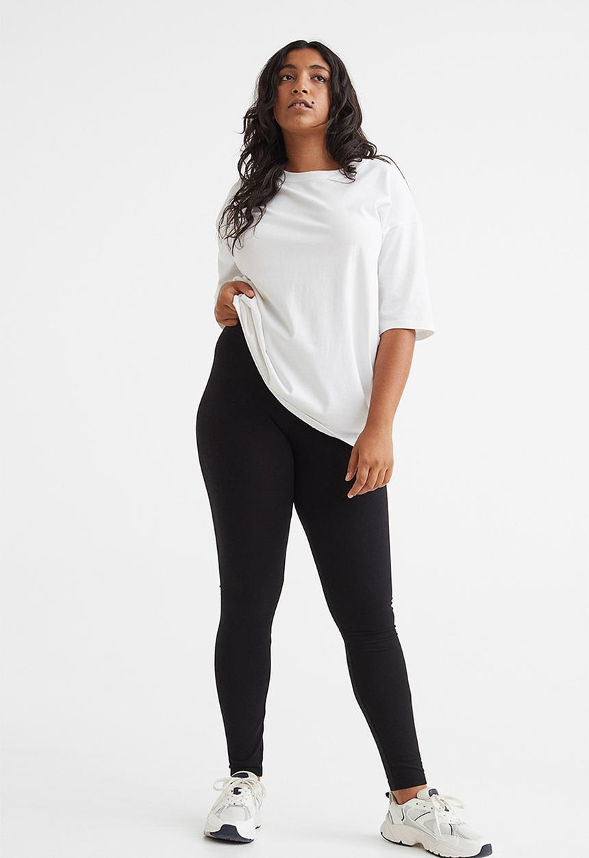 H&M - Cotton leggings - black