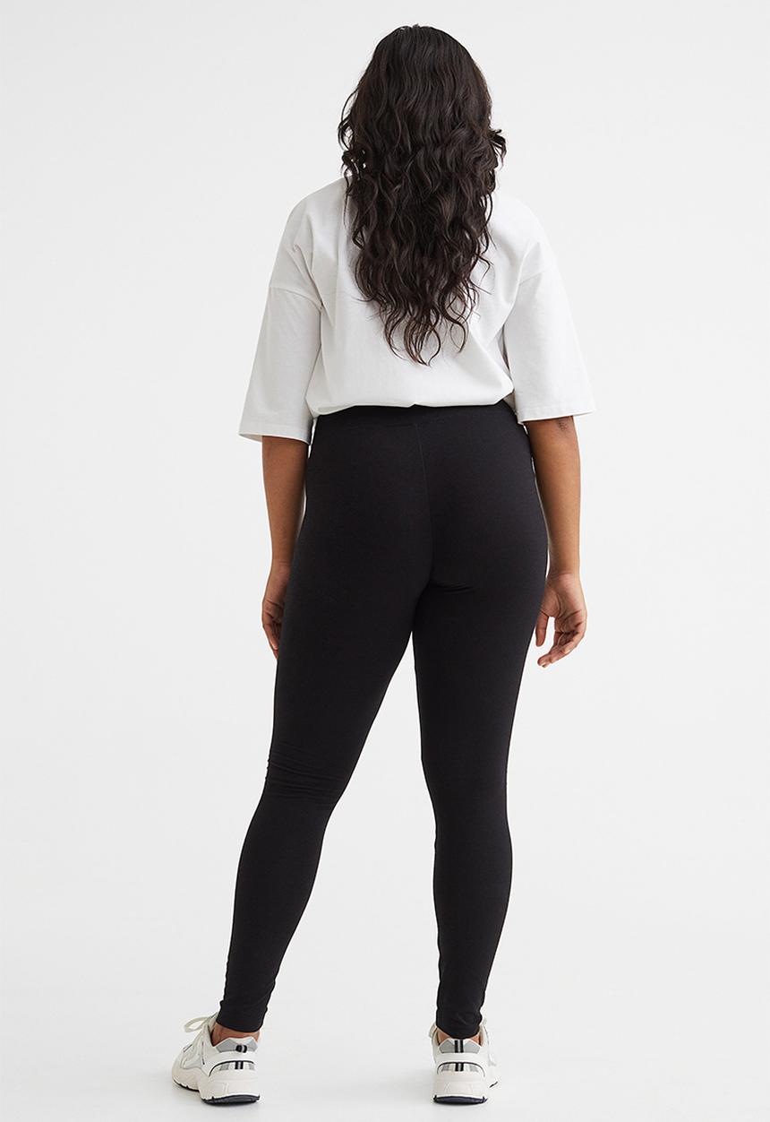 H&M - Cotton leggings - black