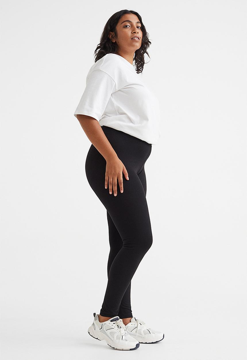 H&M - Cotton leggings - black