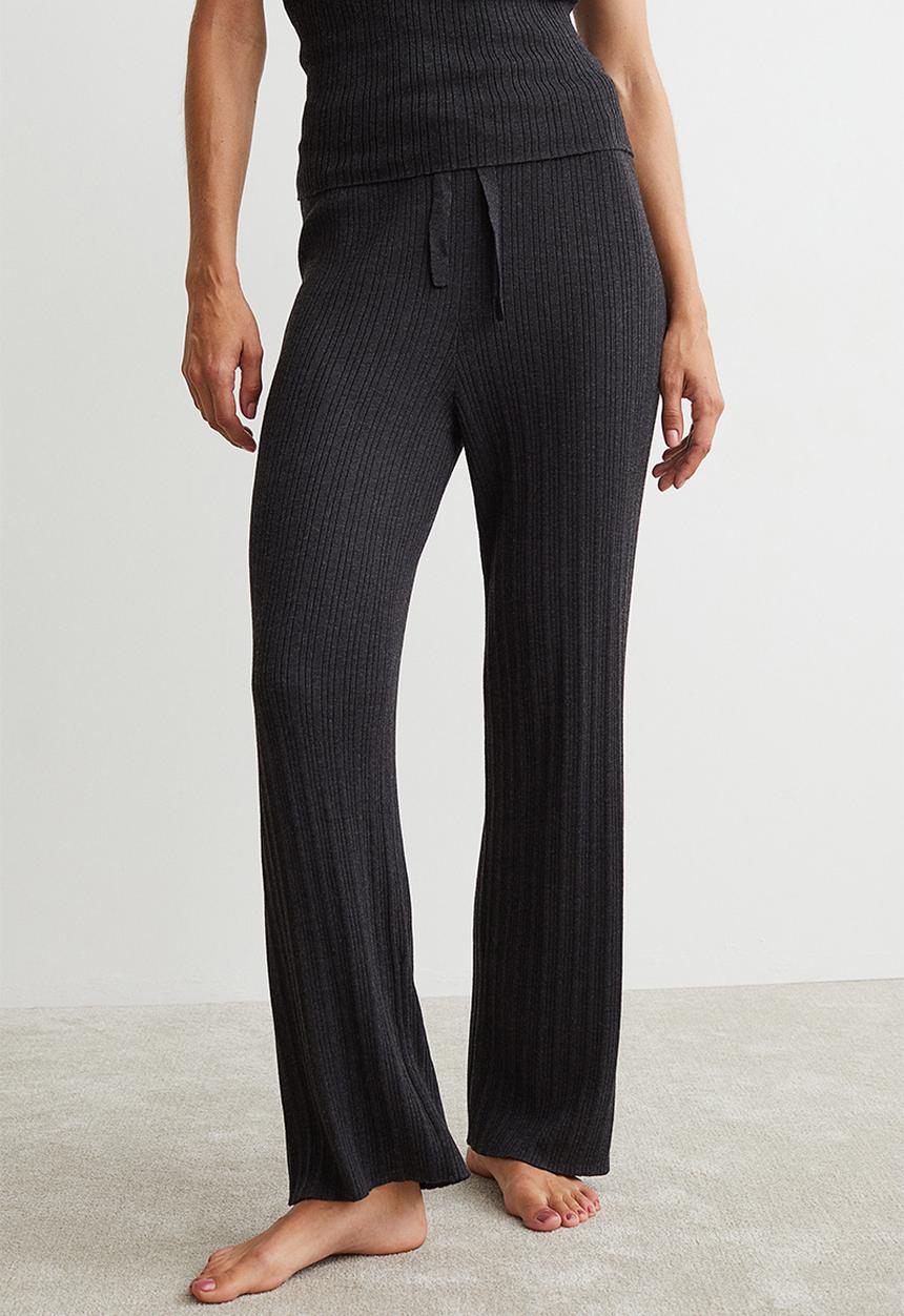 H&M - Ribbed trousers - dark grey