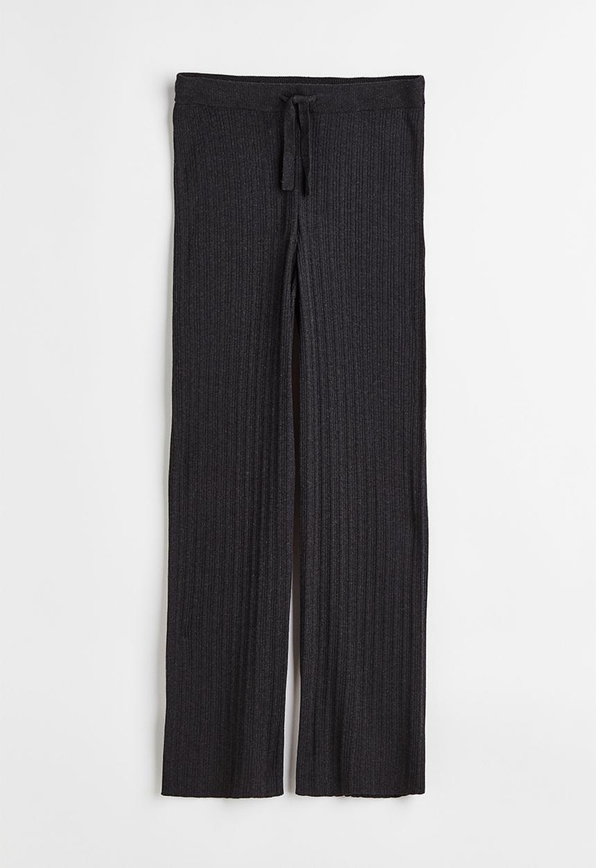H&M - Ribbed trousers - dark grey