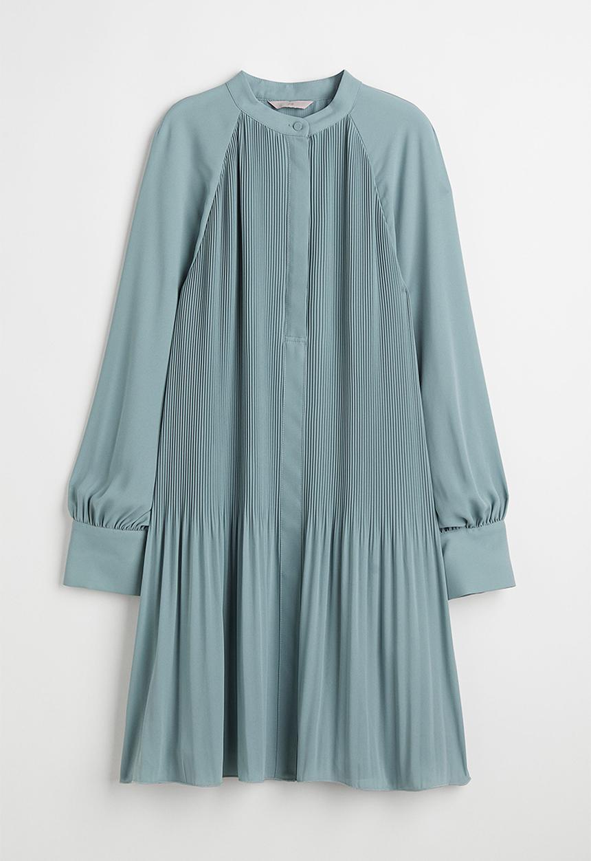 H&M - Pleated dress - turquoise