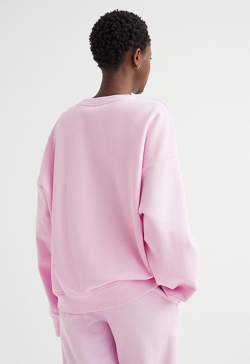H&M - Crew-neck sweatshirt - light pink/new york