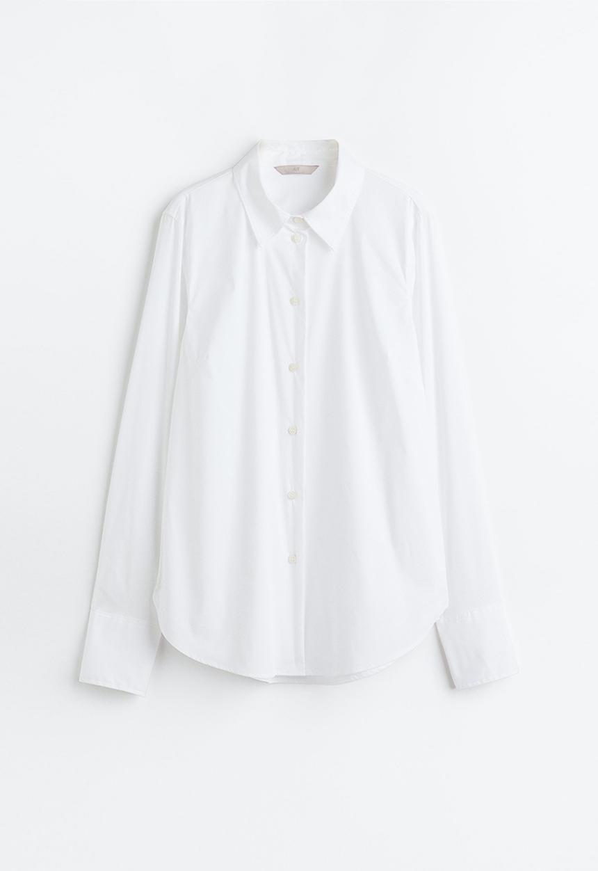 H&M - Cotton-blend shirt - white