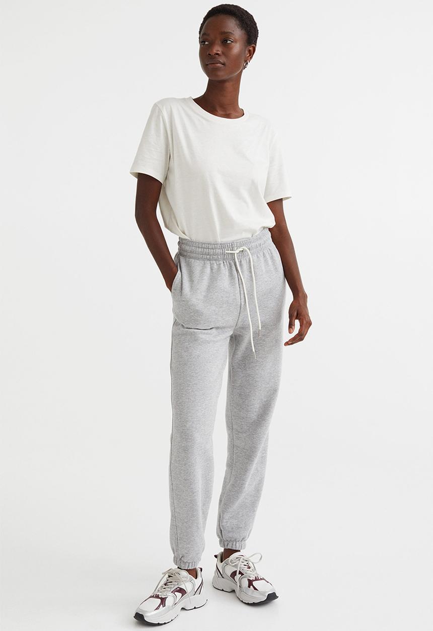 H&M - Cotton-blend sweatpants - grey marl 